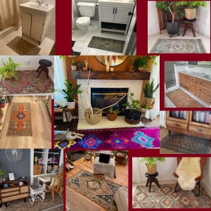 Brązowy turecki dywanik: 4x10 Vintage Oushak Hallway Carpet zdjęcie 12