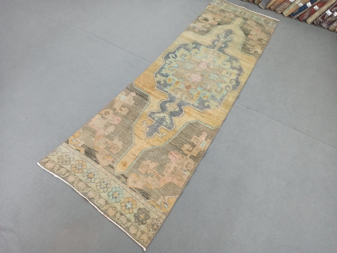 Orange and Brown Runner Rug Faded Runner Rug Stairs Runner Etsy