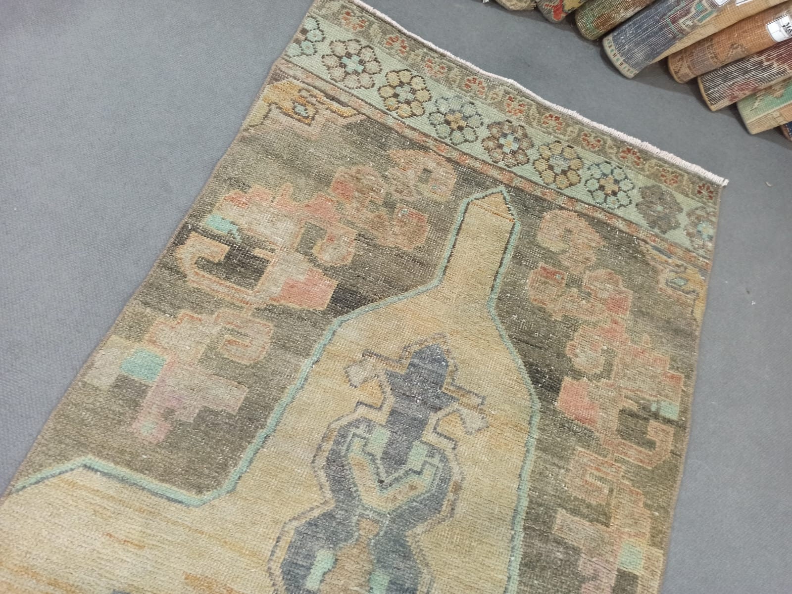 Orange and Brown Runner Rug Faded Runner Rug Stairs Runner Etsy