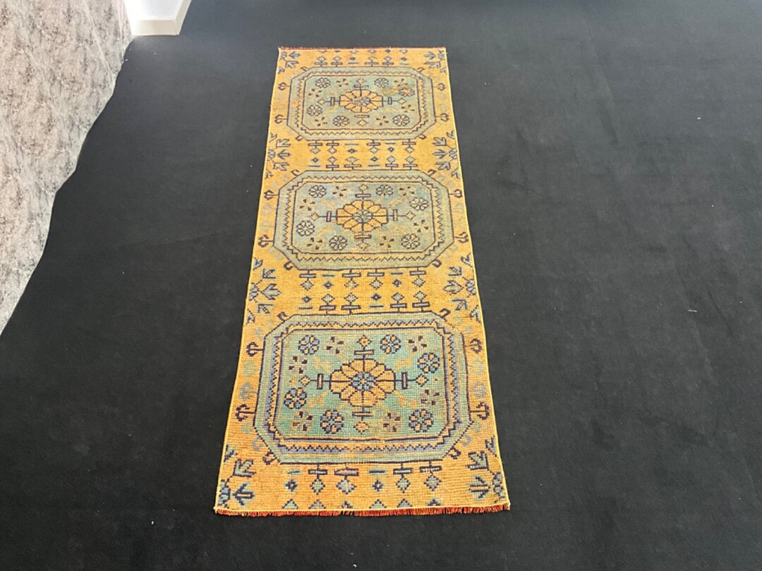 2x6, Yellow Runner Rug, Handmade Rug, Oriental Rug, Home Decor Rug ...