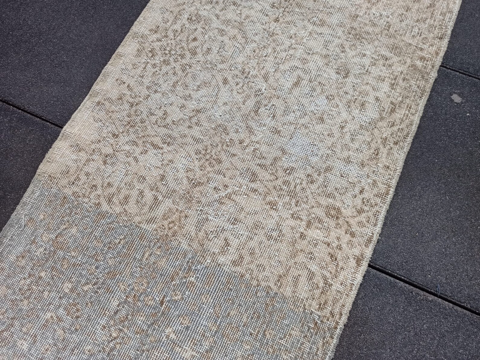 Long Muted Colors Oushak Runner Rug Vintage Pastel Etsy