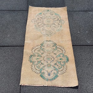 Bohemian rug, Vintage rug, Turkish rug, Handmade wool rug, Small area rug, Natural rug, Home decor, Doormat, Bathmat