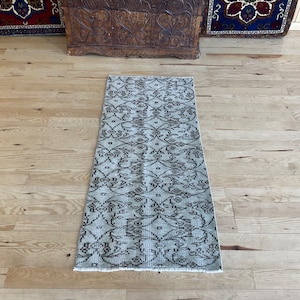 2x4, Wool Door Mat, Handmade Wool Rug, Turkish Mini Rug, Vintage Mini Rug, Oushak Mini Rug, Mini Rug, Door Mat Rug, 2x4 Natural Rug