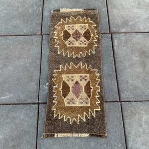 1x3 Rug, Turkısh Area Rug, Home Decor Rug, Vintage Rug, Oriental Rug, Handmade Wool Rug, 1x3 Kitchen Rug, Bedroom Rug, Door Mat, Bath Mat