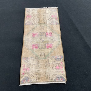 1x3 Natural Door Mat, Handmade Rug, Kitchen Rug, Oriental Rug, Boho Decor Rug, Wool Rug, Home Decor Rug, Small Vintage Rug, 1x3 Mini Rug