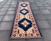 Persian runner 3x11, Turkish runner 3x11, Oushak runner 3x11, Navy runner rug, Vintage runner 3x11, Rug runner 3x11, Tebriz runner rug