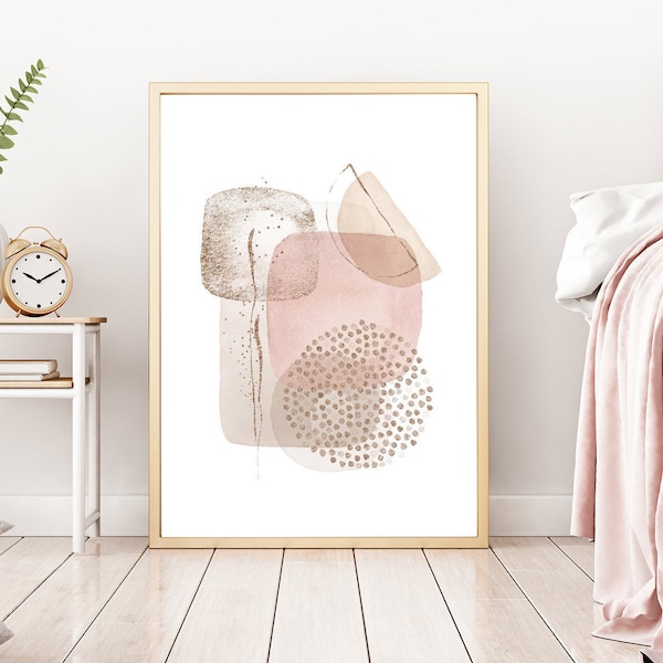 Pink and Gold Wall Decor Etsy