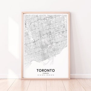 Toronto Map Print, Toronto Canada Map Art Poster, City Street Map Print, Black and White, Modern Wall Art, Home Office Decor, Printable Art