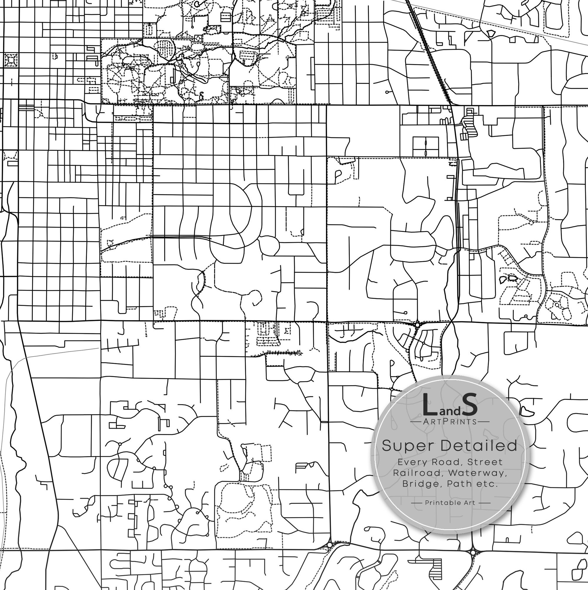 Bloomington Map Print Bloomington Indiana USA Map Art Poster Etsy
