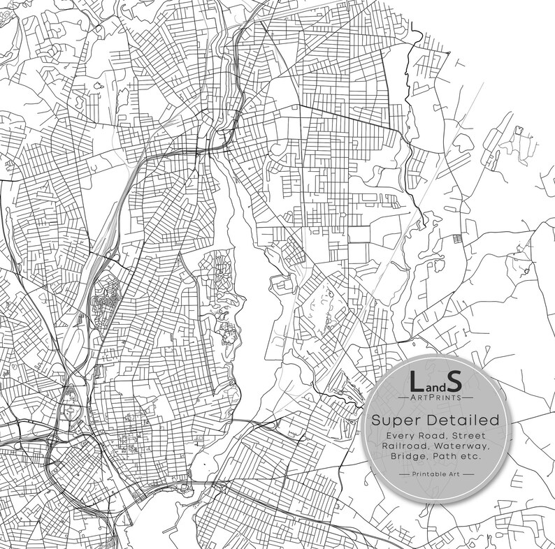 Providence Map Print Providence Rhode Island USA Map Art ... Providence Map Print Providence Rhode Island USA Map Art ...