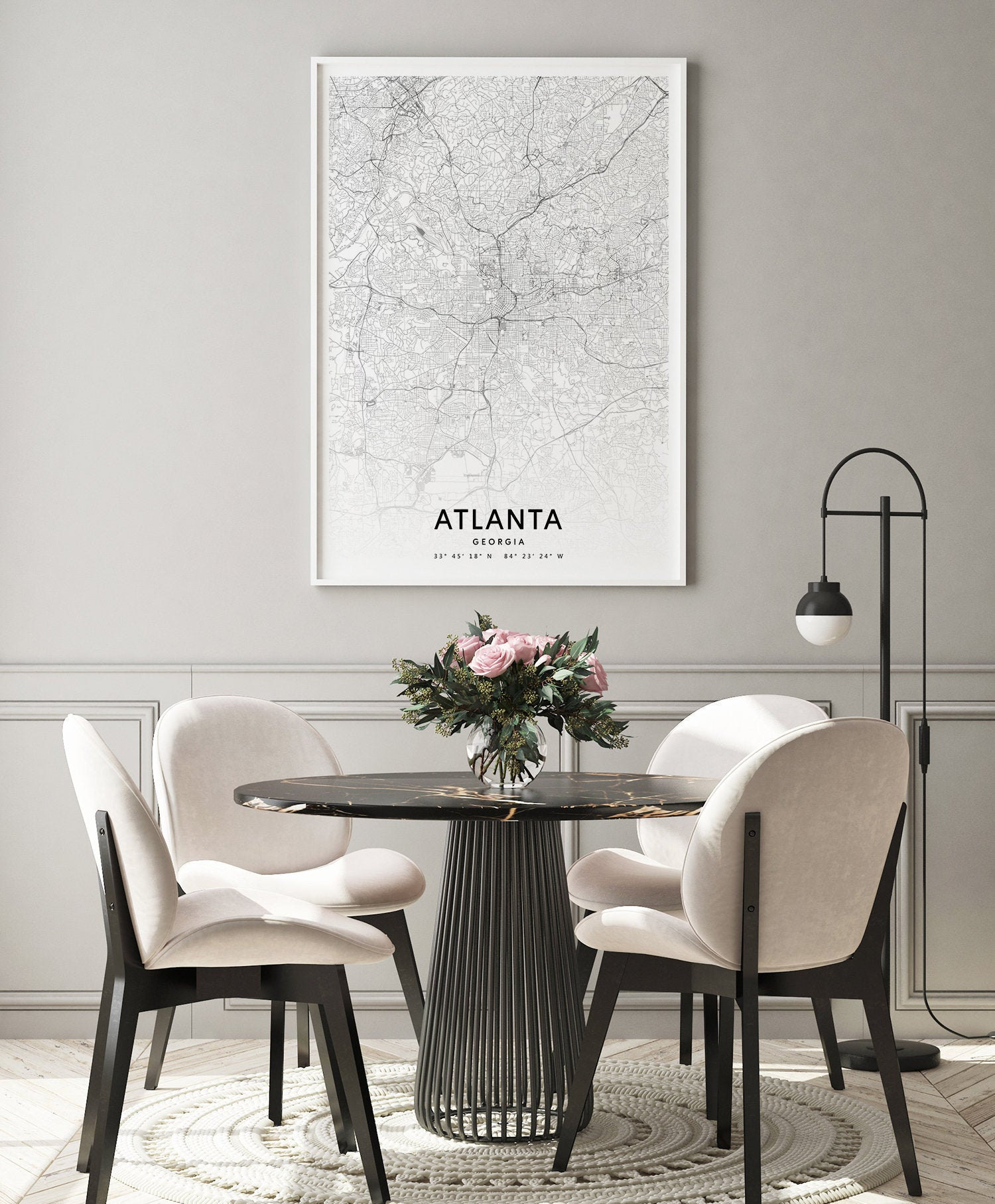 Atlanta Map Print Georgia GA USA Map Art Poster City Street | Etsy