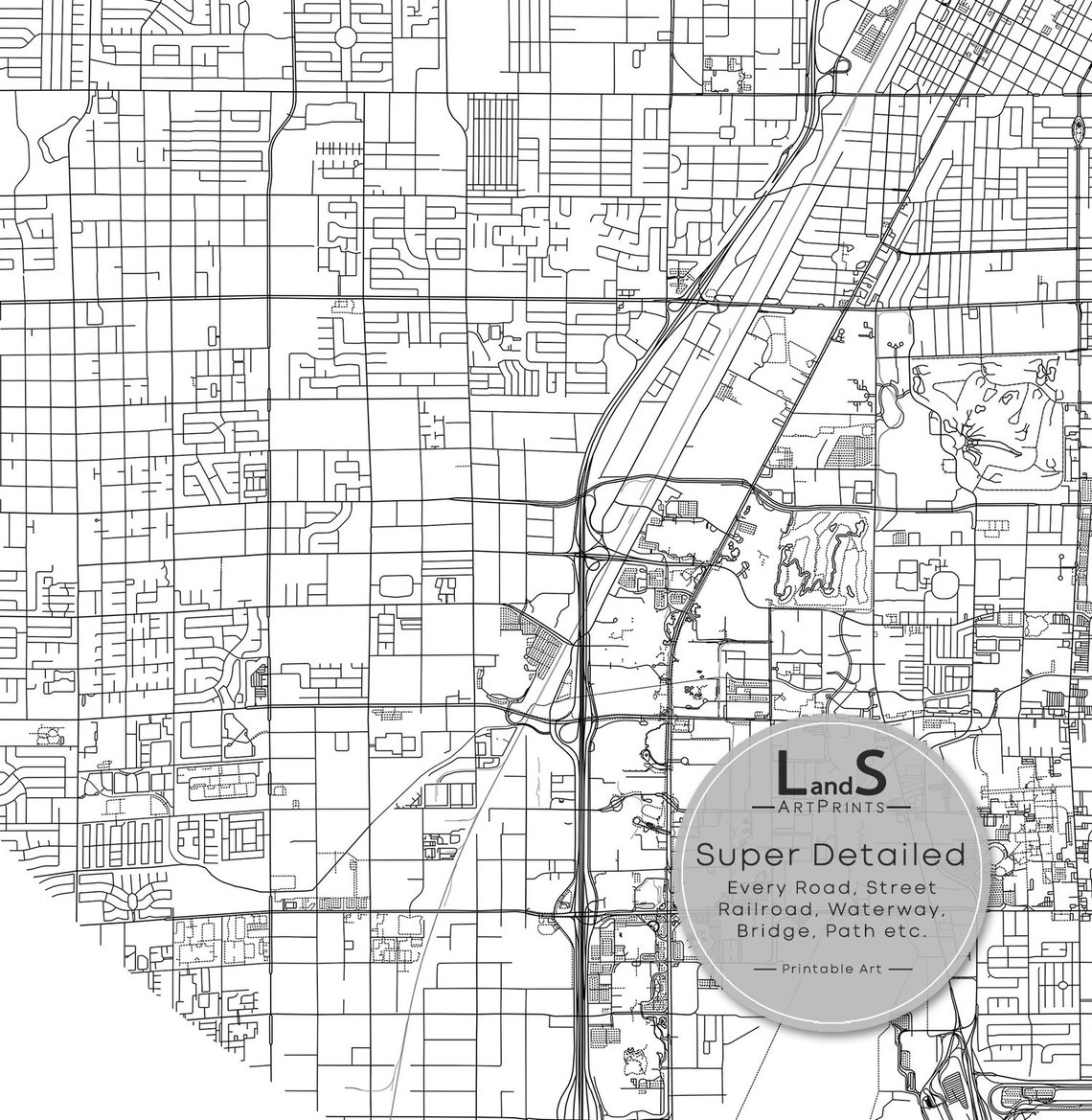 Las Vegas Map Print Las Vegas Nevada USA Map Art Poster City Etsy