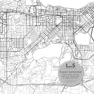Madison Map Print, Madison Wisconsin Map Art Poster, City Street Road ...