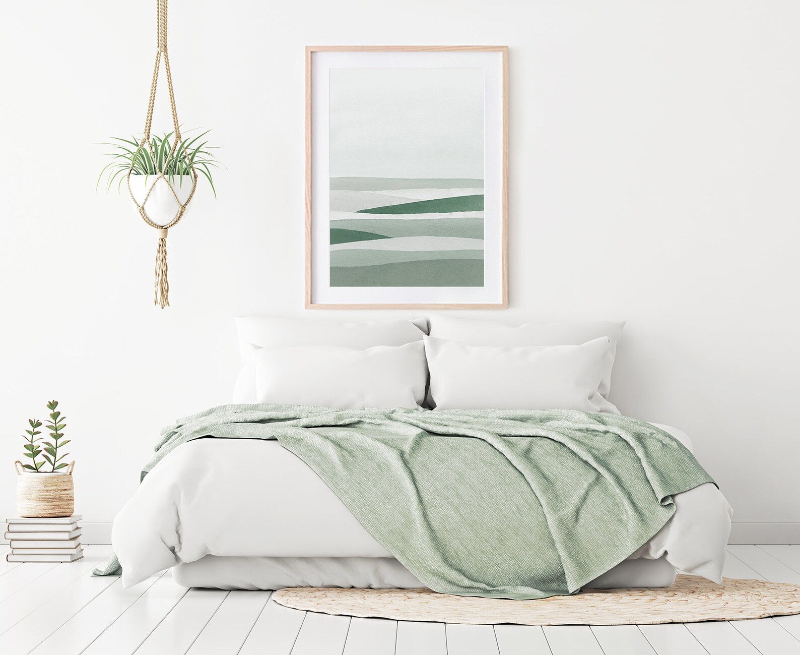 Sage Green & Gray Wall Art Abstract Print Watercolor Etsy Singapore