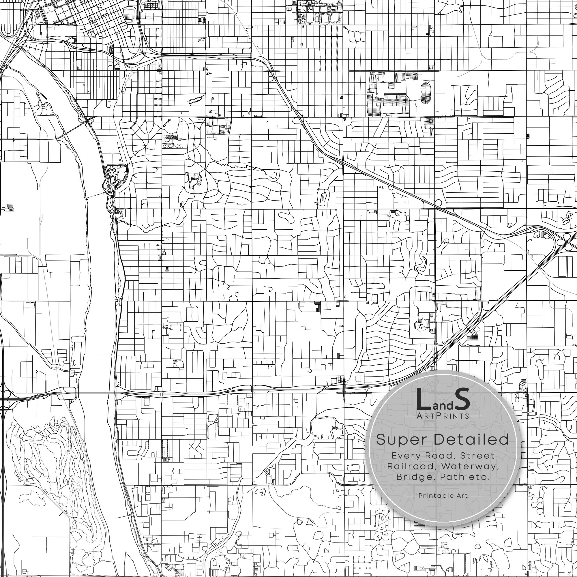 Tulsa Map Print Tulsa Oklahoma OK USA Map Art Poster City | Etsy