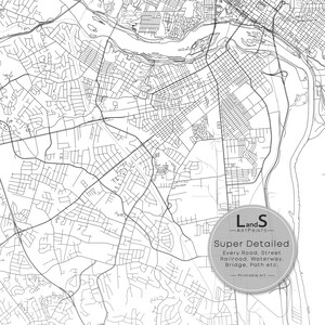 Richmond Map Print, Richmond Virginia Map Art Poster, City Street Road ...