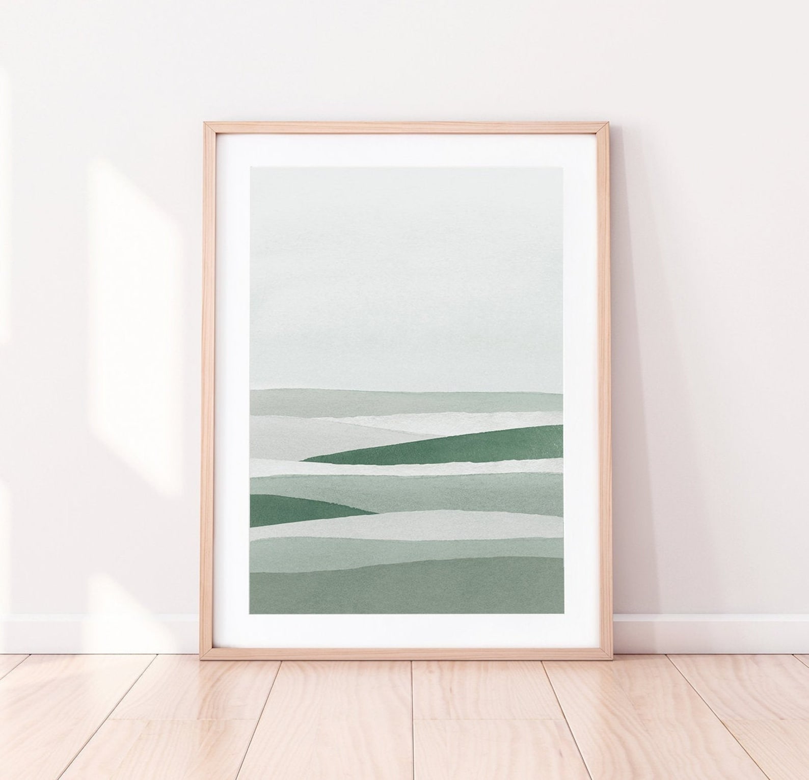 Sage Green & Gray Wall Art Abstract Print Watercolor Etsy Singapore