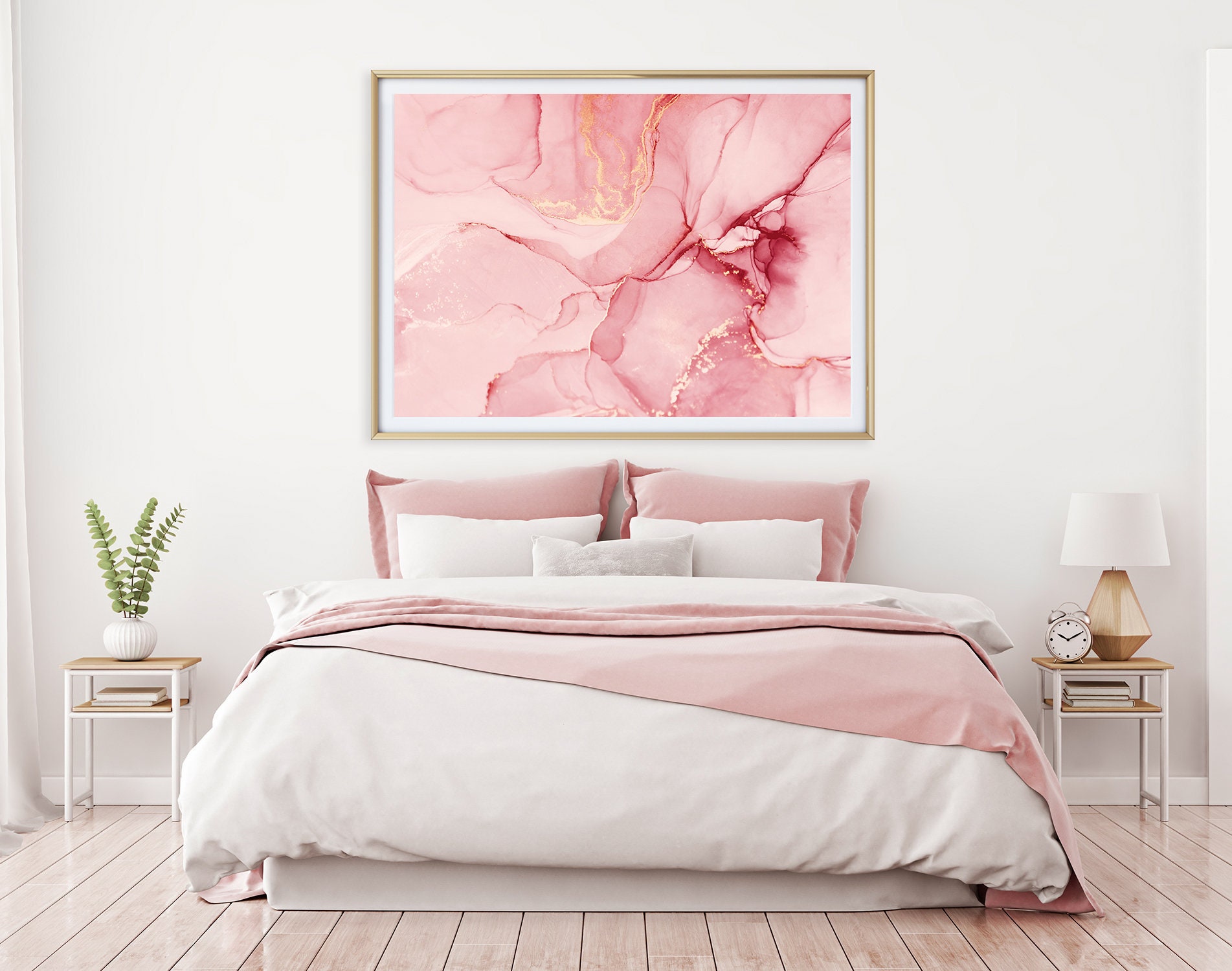 Abstract Print, Blush Pink Wall Art, Abstract Painting, Blush Pink Wall