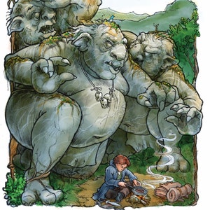 Tolkien Fantasy Stone Trolls Impresión