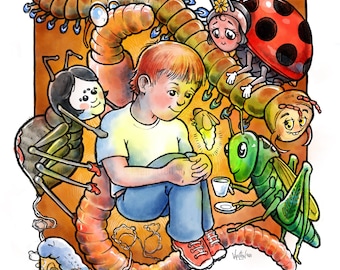 James and The Giant Peach art print