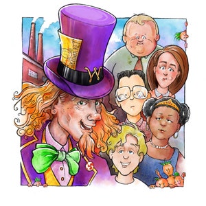 Charlie and the chocolate factory art print