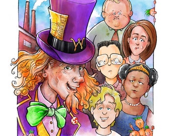 Charlie and the chocolate factory art print
