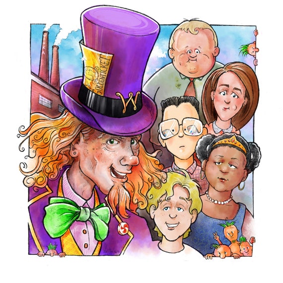 Buy Charlie and the Chocolate Factory Art Print Online in India - Etsy