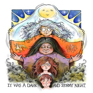Book art print inspired by A Wrinkle in Time