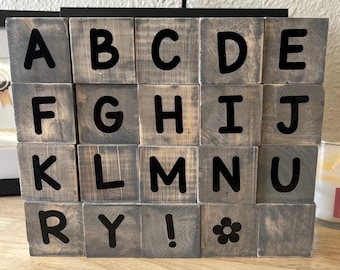 Alphabet Letter Blocks - Any Size You Want! Durable and Stackable! - Etsy