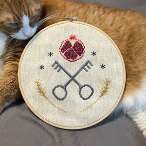 Persephone Ancient Greek Goddess Cross Stitch Pattern PDF Digital Download