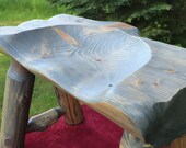 Saddle Cut Log Bench, Tractor Seat Log Bench