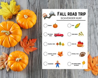 Fall Road Trip Scavenger Hunt | Printable Game | Kids Activity | Road Trip Games | Instant Download | It's Fall Y'all