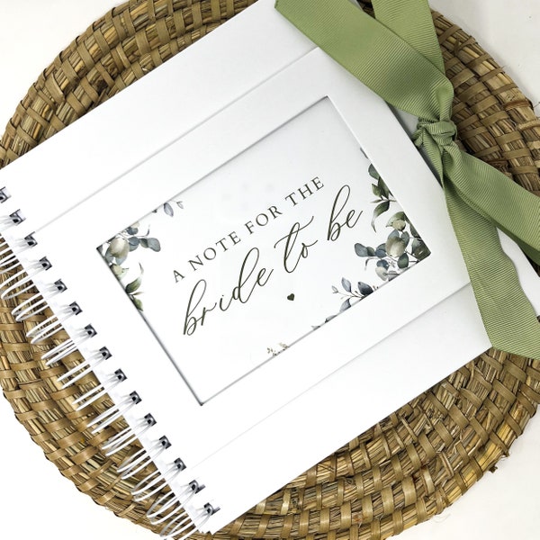 A Note for the Bride to Be scrapbook/Hen Party Guest Book - Eucalyptus Design