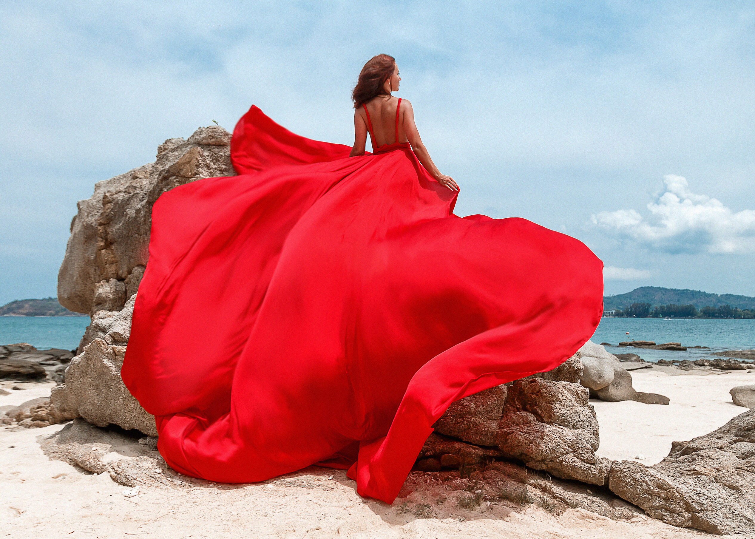 long flowy dress for photoshoot