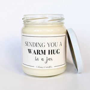 Sending You a Warm Hug in a Jar candle | Motivational Gift | Gift For Her | Personalised Candle| Friend Gift| Encouragement Gift