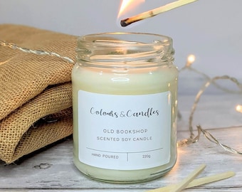 Old Bookshop Soy Wax Candle | Vintage Bookstore Candle | Bookworm Gifts | Bookish Candles | Literary Candles | Book Lover Candle | Vegan