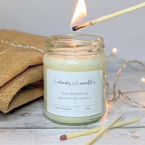 Old Bookshop Soy Wax Candle | Vintage Bookstore Candle | Bookworm Gifts | Bookish Candles | Literary Candles | Book Lover Candle | Vegan