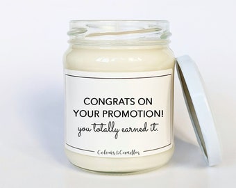Congratulations on Your New Promotion Gift Candle | New Job Gift | Promotion at Work Gift | Funny Promotion Gift | Colleague Gift