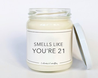 Smells Like 21st Birthday Candle | 21st Birthday Gifts For Women | 21st Birthday Present | 21st Gift Ideas |  21st Birthday Gift