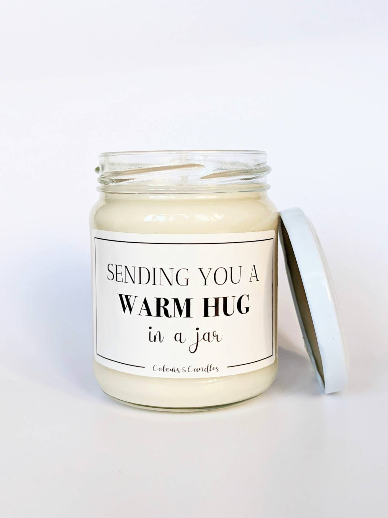 Sending You a Warm Hug in a Jar Candle Motivational Gift Etsy