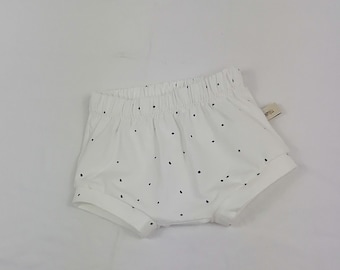 Bummies for children / babies, white with dots, white - dots, jersey