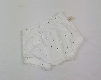 Bummies for children / babies, white with dots, white - dots, jersey