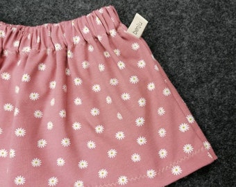 Children's skirt organic summer flowers Autumn Rose for children / babies, different sizes, jersey