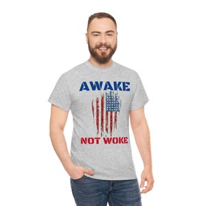 AWAKE NOT WOKE Cotton Tee