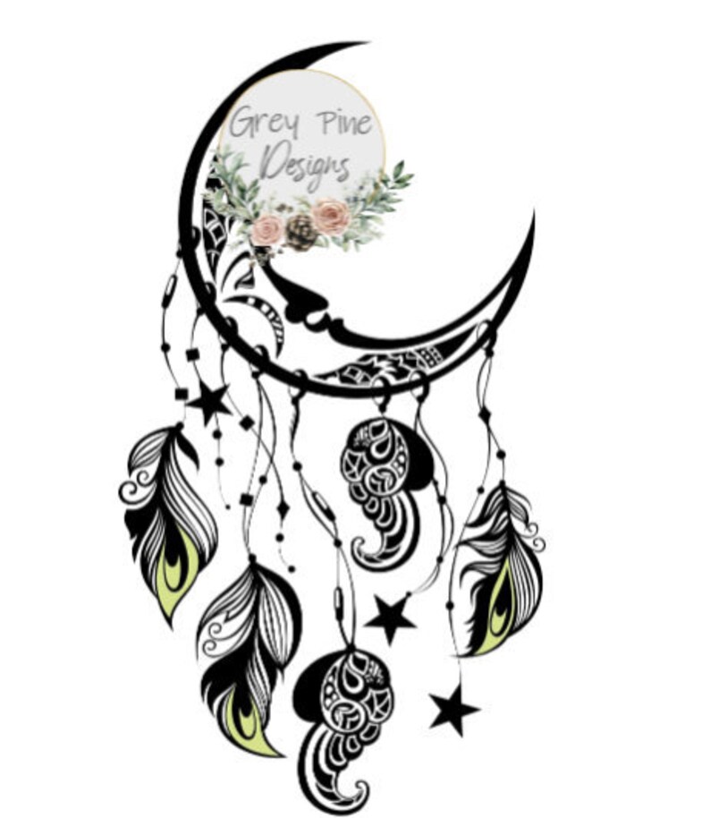 Free Free 68 Crescent Moon Dreamcatcher Vinyl Dream Catcher Svg Free SVG PNG EPS DXF File