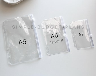 Transparente Reißverschlusstasche – 6er-Set