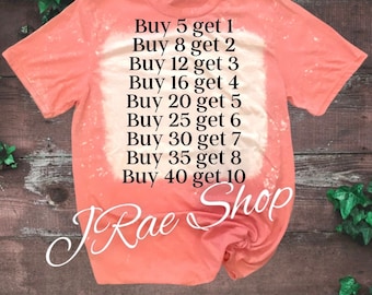 Bleached Gildan Softstyle Shirt: 65/35 Poly Cotton Blend, Sublimation Blank