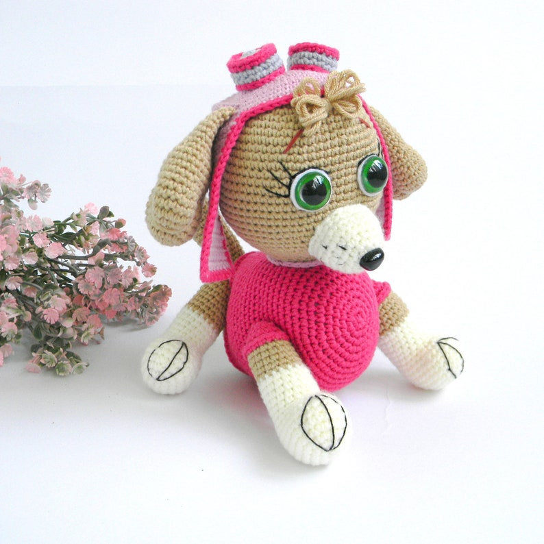 Paw patrolSkye cute puppy knitted Skye paw patrol birthday | Etsy
