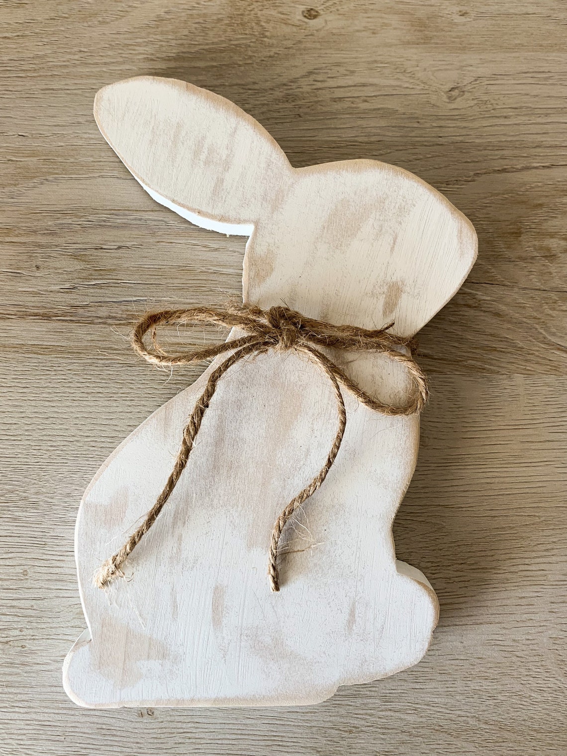 Wooden Distressed White Farmhouse 8 Inch Rabbit/bunny - Etsy
