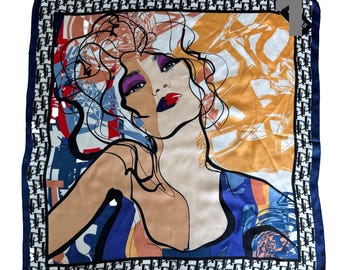 Silky Square Scarf 70x70cm: Luxury Satin Feel Shawl, Hair Wrap, Fashion Accessory